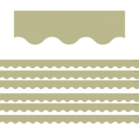 Teacher Created Resources Olive Green Scalloped Border Trim, 72PK 7216